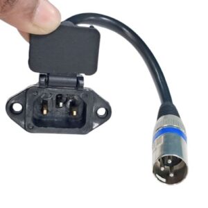 QY XLR MALE+3 PIN CHARGING SOCKET (+GST 18%) (277a)